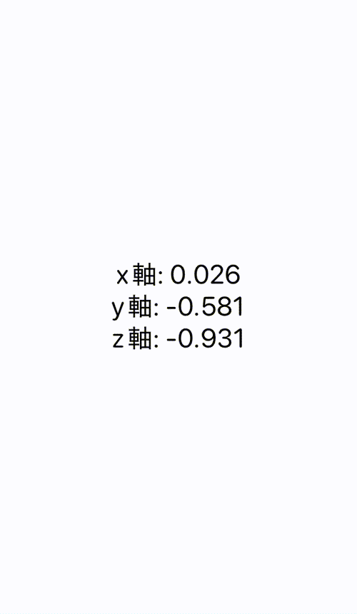 スマートフォンが落下するとアラートが表示されるアプリの動作画面