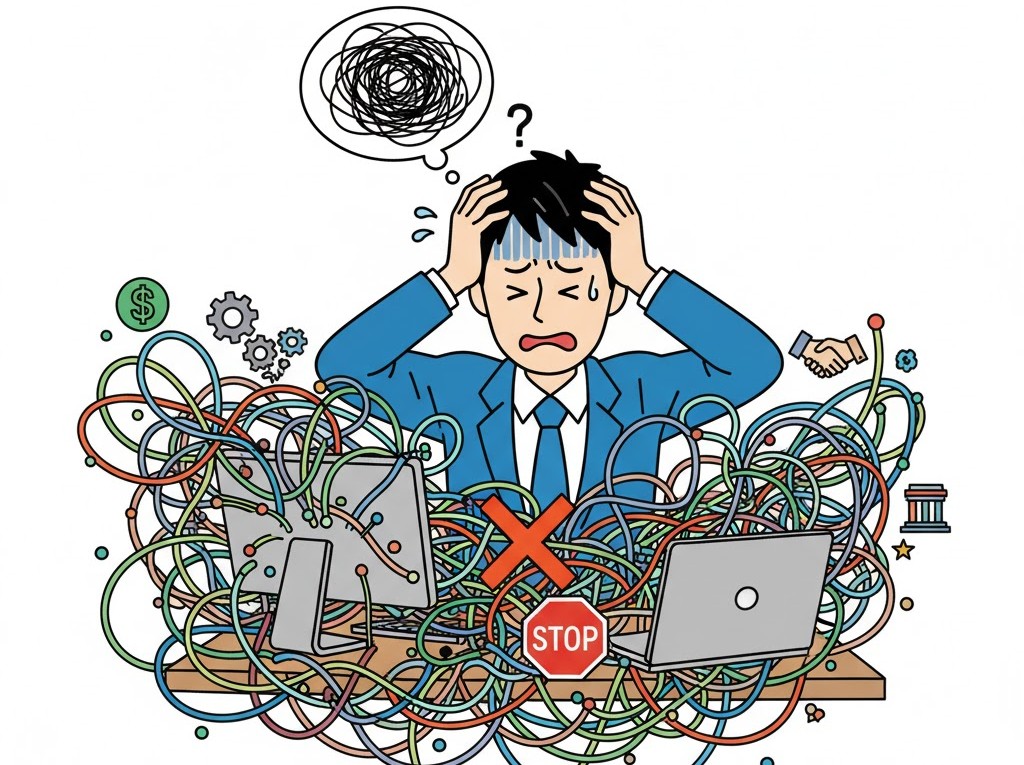 【脱・手作業と個別開発】経費精算から契約まで、バラバラなシステム連携のムダを解消する「二重入力ゼロ」ワークフロー